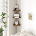 Fun Memories Corner Shelf Wall Mount, Floating Corner Shelves, Rustic Wood Wall - Image 2
