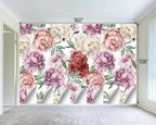 Pink Peony Flowers Mural Bedroom Peony Floral Wallpaper Room Decor Living Room - Image 4