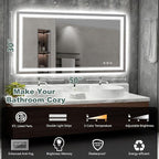 50x30 Inch LED Bathroom Mirror - Image 2