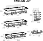 Shower Caddy, 5 Pack Shower Shelves - Image 2