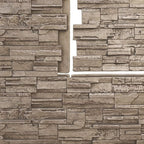EverStone Cascade Faux Stone Panel, 48 5/8"W x 24 3/4"H x 1 1/4"D, Soft Ash - Image 9