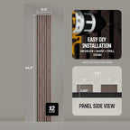 2-Pack Acoustic Wood Slat Panels - Image 3
