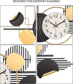 Large Wall Clock, Modern Silent Non-Ticking Metal Wall Art Wall Clocks Battery - Image 6