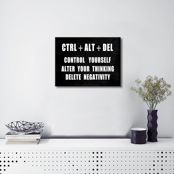 Pyradecor Motivational CTRL+ALT+DEL Classroom Positive Quotes Inspirational - Image 5