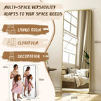 XRAMFY 56"x21" Floor Full Length Mirror Standing Full Body Rounded Corner - Image 4