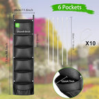 6 Pockets Hanging Planters for Outdoor Plants, One Pack Wall Planter Vertical - Image 4
