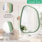 Asymmetrical Mirror for Wall Irregular Accent Wood Frame Modern Unique Wall - Image 7