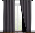 NICETOWN Grey Full Shade Curtain Panels, Pair of Energy Smart & Noise Blocking by NICETOWN