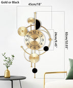 Large Wall Clock, Modern Silent Non-Ticking Metal Wall Clocks, Battery Operated - Image 2