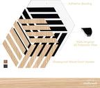 Mollywell Acoustic Panels, PVC Wood-Grain, 14x12 Inch Hexagon Carved Sound - Image 3