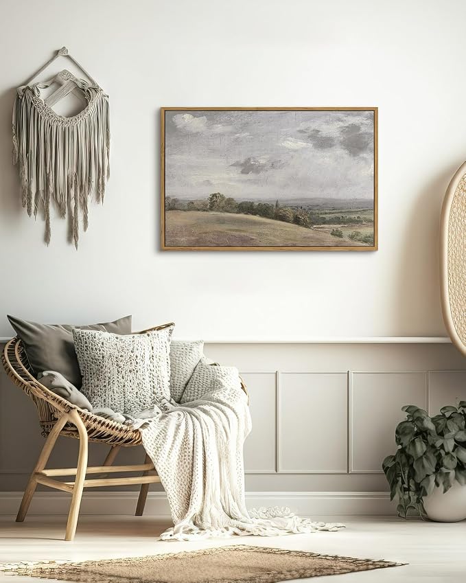 InSimSea Framed Canvas Wall Art Vintage Decor, Large Farmhouse Nature Scenery - Image 2
