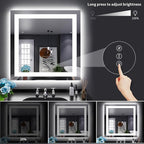 LOAAO 38"X38" LED Bathroom Mirror - Image 4