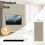 RITOLLO 4 Pack Wood Panels for Wall, 47.2"×23.6" Wood Slat Acoustic Panels for - Image 2
