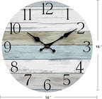 Wall Clock, 16 Inch Silent Non Ticking Wall Clocks Battery Operated, Rustic - Image 4