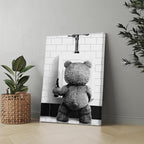 DIHSIEG Motivational Canvas Wall Art Funny Bathroom Wall Art Floral Canvas - Image 5