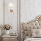 YENHOME Velvet Wallpaper Peel and Stick Textured 17.7"X200" White Velvet Peel - Image 2