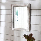 AAZZKANG Rustic Wall Mirror Rectangle Wood Framed Mirrors Large 20"x16" - Image 5