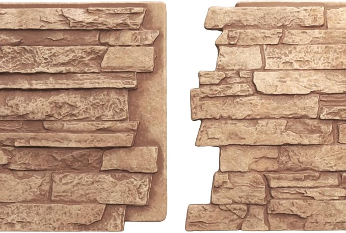 EverStone Acadia Ledge Faux Stone Panel, Wheat Field Color - Image 8