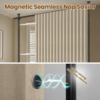100% Blackout Room Divider Curtains Sets Beige W100 x L96 in, 2 Panels Curtain - Image 6