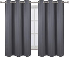 LEMOMO Grey Blackout Curtains for Bedroom Room Darkening Curtains/38 x 54 Inch - Image 2