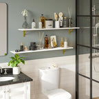 DINZI LVJ Long Wall Shelves, 47.3" Wall Mounted Shelves, Large Floating Shelves - Image 5