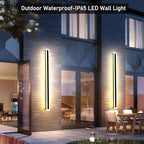 59inch-2Pack Long Outdoor Modern LED Wall Light, 45W Waterproof IP65 Warm White - Image 2