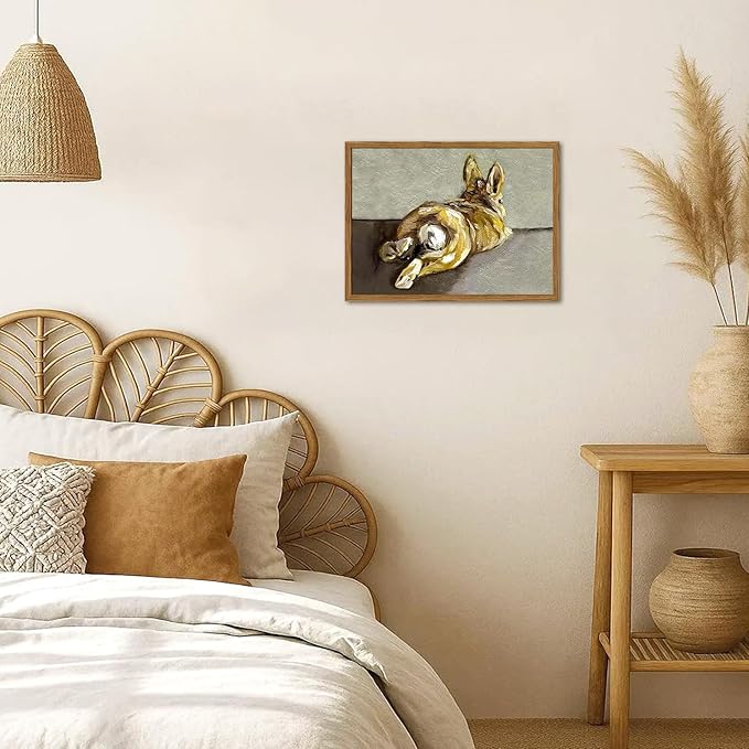 Framed Vintage Easter Bunny Wall Art, Cute Rabbit Pictures Wall Decor, Rustic - Image 4