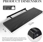BAYKA Floating Shelves for Wall, 22.5 inches Black Wall Shelves for Bathroom - Image 3