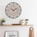 EMAX HOME 12 Inch Farmhouse Wall Clock Rustic Antique Wood by EMAXHOME