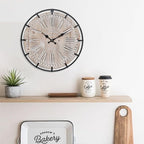 EMAX HOME 12 Inch Farmhouse Wall Clock Rustic Antique Wood by EMAXHOME