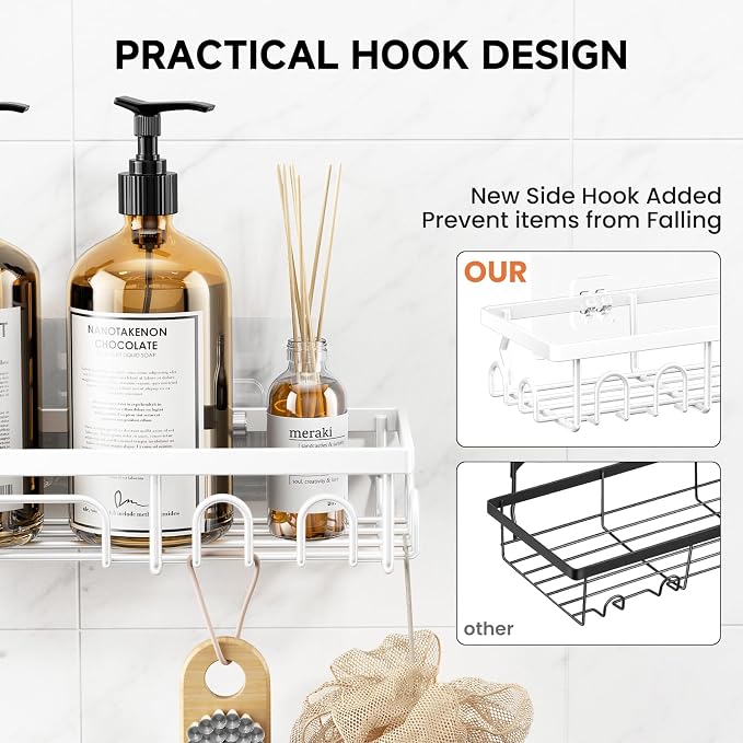 Shower Caddy, 5 Pack Shower Shelves - Image 5