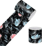 HOMETITUTE Wallpaper Border Peel and Stick Dark Botanical Texture Decorative by HOMETITUTE