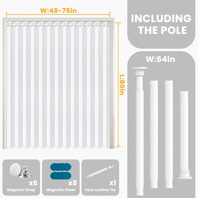 AJAZZ Blackout Magnetic Door Curtain - Image 2
