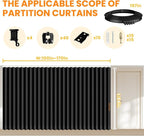 Room Divider Curtain Sets with Flexible Ceiling Track, Privacy Soundproof - Image 2