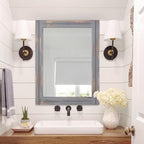 AAZZKANG Wood Framed Mirror Rectangular Rustic Wall Mirrors Decorative Large - Image 6