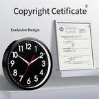 AKCISOT Wall ClockModern Black Silent Non Ticking Wall Clocks Battery Operated - Image 8