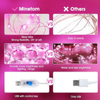 Minetom Curtain Lights, 300 LED Dimmable Fairy Lights - Image 3