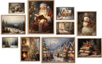 Vodefoad Christmas Gallery Wall SET of 10 Vintage Christmas Wall Art Retro by VodefoadVintageWallArt
