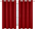 LEMOMO Red Thermal Blackout Curtains/52 x 54 Inch/Set of 2 Panels Room - Image 2