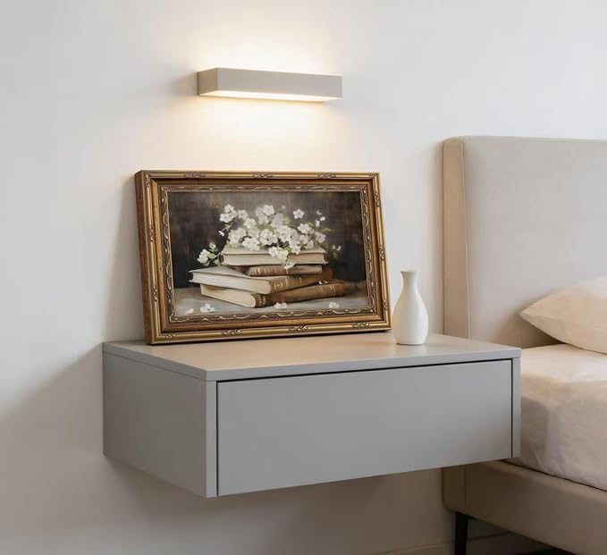Vintage Gold Framed Wall Art Retro Moody Books and Flowers Oil Painting Canvas - Image 8