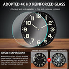 Glow in The Dark Wall Clock, Large Easy Read Numbers Tempered Glass Night Light - Image 7