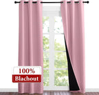 NICETOWN 100% Blackout Short Curtains - Image 2