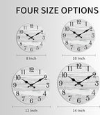 KECYET Wall Clock Battery Operated 14 Inch Large Gray Silent Non Ticking - Image 2