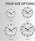 KECYET Wall Clock Battery Operated 10 Inch Gray Silent Non Ticking Country - Image 2