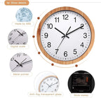 NUOVO 10 Inch Wooden Round Wall Clock Silent & Non-Ticking Retro Wall Clock - Image 4