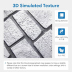 COMSTICKC 3D Faux Stone Wall Panel, Peel and Stick Tiles, Self-Adhesive PVC - Image 3
