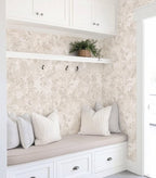 Heroad Beige Brown Wallpaper Floral Wallpaper Peel and Stick Boho Contact Paper - Image 7