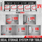 SEDY 68" All Metal Garden Tool Organizer Hooks - Image 6