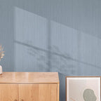 Grey Blue Grasscloth Peel and Stick Wallpaper 15.74" x 196.85" Textured Neutral - Image 3