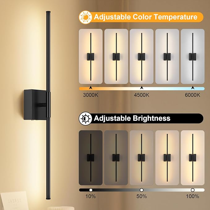 Battery Operated Wall Sconce Set of Two - Image 3